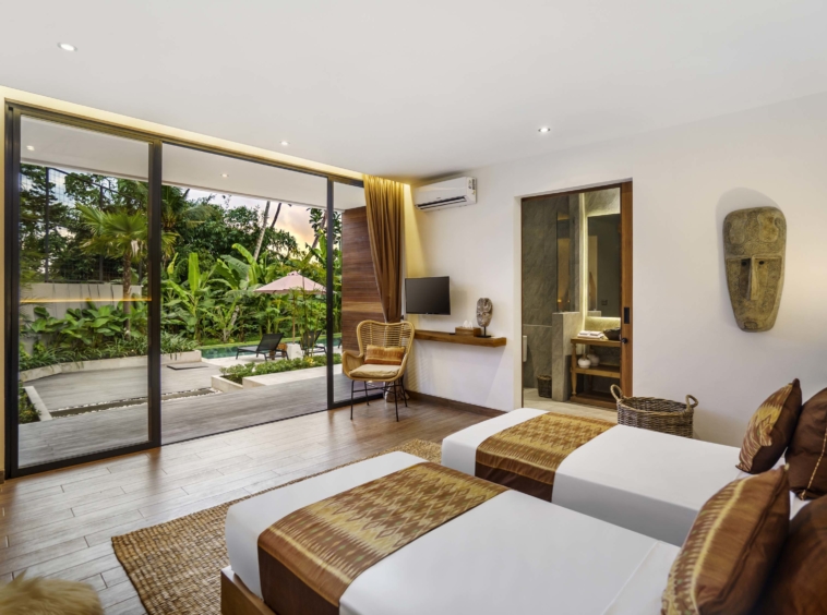 Twin Bedroom Villa Izia Ubud Bali