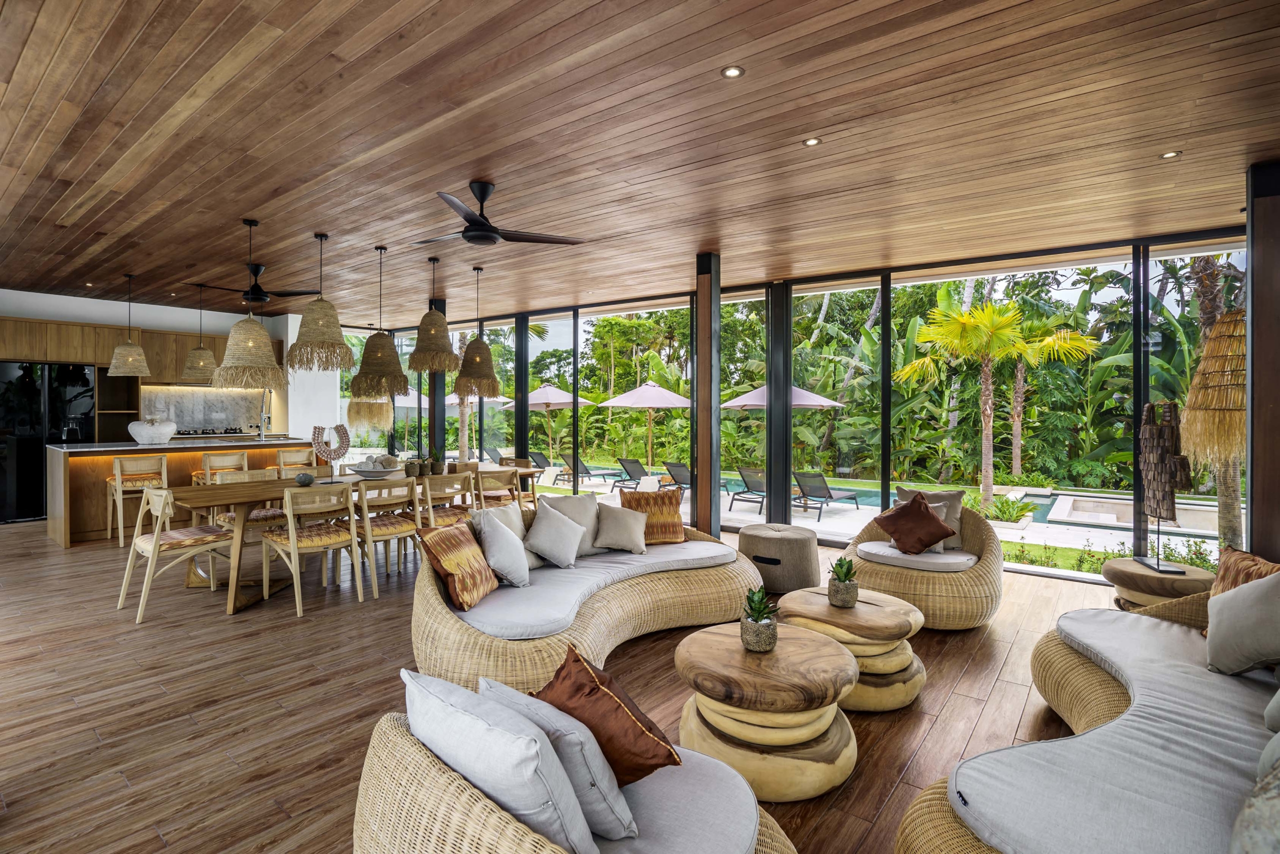 Living and Dining Room Villa Izia Ubud Bali