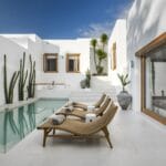 Private pool and mediterranean style decor at this private villa in Bingin