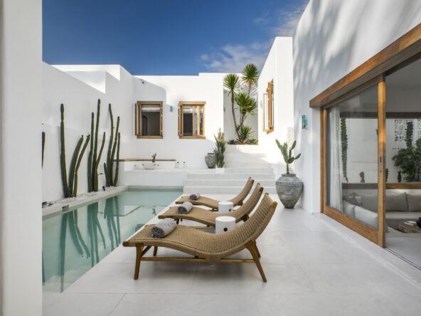 Private pool and mediterranean style decor at this private villa in Bingin