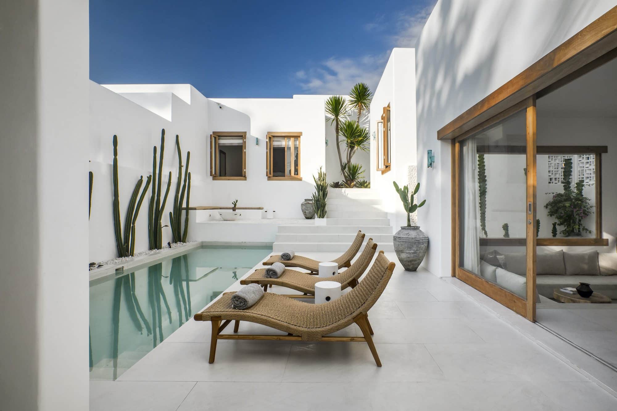 Private pool and mediterranean style decor at this private villa in Bingin