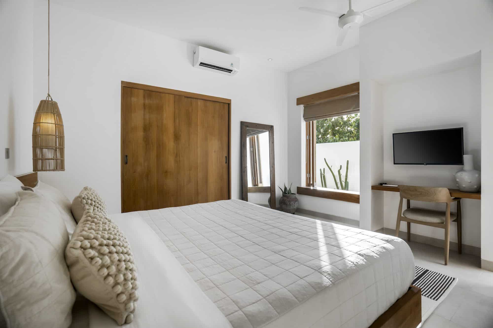 Bedroom with air-condition and double bed